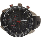 Tissot PRS 516 Chronograph Black Dial Black Leather Strap Watch For Men - T100.417.16.051.00
