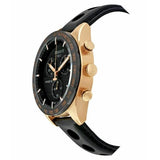 Tissot PRS 516 Chronograph Black Dial Jam Tangan Tali Kulit Hitam Untuk Pria - T100.417.36.051.00