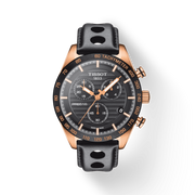 Tissot PRS 516 Chronograph Black Dial Black Leather Strap Watch For Men - T100.417.36.051.00