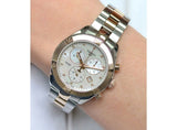 Tissot PR 100 Sport Chic Chronograph Silver Dial Two Tone Steel Strap Jam Tangan Untuk Wanita - T101.917.22.031.00