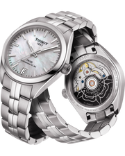 Tissot Chemin Des Tourelles Powermatic 80 Helvetic Silver Dial Silver Steel Strap Watch For Women - T099.207.11.116.00