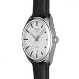 Tissot T Classic PR 100 White Dial Black Leather Strap Watch for Men - T101.410.16.031.00