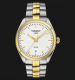 Tissot T Classic PR 100 White Dial Two Tone Steel Strap Watch for Men - T101.410.22.031.00