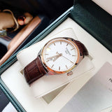 Tissot T Classic PR 100 Quartz White Dial Brown Leather Strap Watch for Men - T101.410.26.031.00