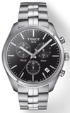 Tissot T Classic PR 100 Chronograph Black Dial Silver Steel Strap Watch for Men - T101.417.11.051.00