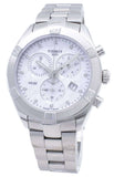 Tissot PR 100 Sport Chic Chronograph Diamonds Mother of Pearl Dial Silver Steel Strap Watch for Women - T101.917.11.116.00