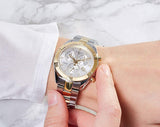 Tissot PR 100 Sport Chic Chronograph Silver Dial Two Tone Steel Strap Jam Tangan Untuk Wanita - T101.917.22.031.00