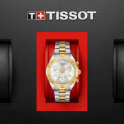 Tissot PR 100 Sport Chic Chronograph Silver Dial Two Tone Steel Strap Watch For Women - T101.917.22.031.00