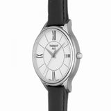 Tissot Bella Ora Jam Tangan Tali Kulit Hitam Dial Putih Bulat Untuk Wanita - T103.210.16.018.00