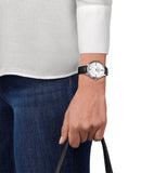 Tissot Bella Ora Jam Tangan Tali Kulit Hitam Dial Putih Bulat Untuk Wanita - T103.210.16.018.00