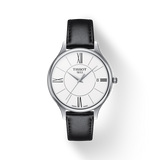 Tissot Bella Ora Jam Tangan Tali Kulit Hitam Dial Putih Bulat Untuk Wanita - T103.210.16.018.00