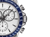 Tissot V8 Quartz T Sport Chronograph Jam Tangan Tali Baja Perak Dial Putih Untuk Pria - T106.417.11.031.00