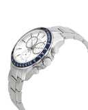 Tissot V8 Quartz T Sport Chronograph Jam Tangan Tali Baja Perak Dial Putih Untuk Pria - T106.417.11.031.00