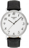 Tissot Everytime Jam Tangan Tali Kulit Hitam Dial Putih Besar Untuk Pria - T109.610.16.032.00