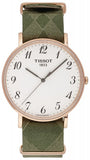 Tissot T Classic Everytime White Dial Green Nylon Strap Watch for Men - T109.610.38.032.00