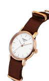 Tissot Everytime Desire White Dial Maroon NATO Strap Watch for Women - T109.210.37.031.00