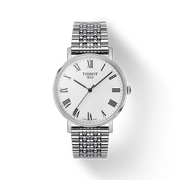Tissot T Classic Everytime White Dial Silver Mesh Bracelet Watch For Men - T109.410.11.033.00