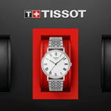 Tissot T Classic Everytime White Dial Jam Tangan Gelang Jaring Perak Untuk Pria - T109.410.11.033.00