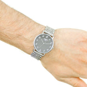 Tissot T Classic Everytime Quartz Black Dial Silver Steel Strap Watch for Men - T109.410.11.072.00