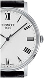 Tissot Everytime Medium White Dial Jam Tangan Tali Kulit Hitam Untuk Pria - T109.410.16.033.01