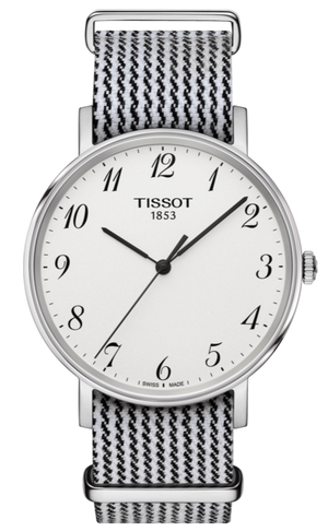 Tissot T Classic Everytime Medium White Dial Two Tone NATO Strap Watch for Women - T109.410.18.032.00