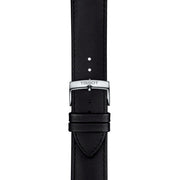 Tissot T Classic Everytime Large White Dial Black Leather Strap Watch For Men - T109.610.16.031.00
