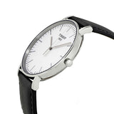 Tissot T Classic Everytime Jam Tangan Tali Kulit Hitam Dial Putih Besar Untuk Pria - T109.610.16.031.00