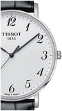 Tissot Everytime Jam Tangan Tali Kulit Hitam Dial Putih Besar Untuk Pria - T109.610.16.032.00