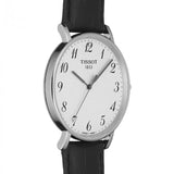 Tissot Everytime Jam Tangan Tali Kulit Hitam Dial Putih Besar Untuk Pria - T109.610.16.032.00