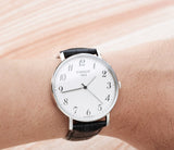 Tissot Everytime Jam Tangan Tali Kulit Hitam Dial Putih Besar Untuk Pria - T109.610.16.032.00