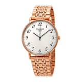 Tissot T Classic Everytime White Dial Rose Gold Mesh Bracelet Watch for Men - T109.610.33.032.00