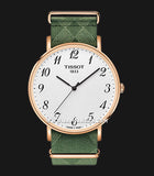 Tissot T Classic Everytime White Dial Green Nylon Strap Watch for Men - T109.610.38.032.00