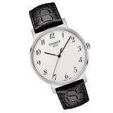 Tissot Everytime Desire Medium White Dial Jam Tangan Tali Kulit Hitam Untuk Pria - T109.410.16.032.00