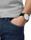 Tissot T Classic Everytime Jam Tangan Tali Kulit Hitam Dial Putih Besar Untuk Pria - T109.610.16.031.00