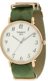 Tissot T Classic Everytime White Dial Green Nylon Strap Watch for Men - T109.610.38.032.00