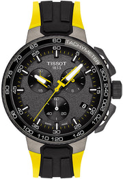 Tissot T Bike Cycling Tour de France Black Dial Two Tone Rubber Strap Watch For Men - T111.417.37.441.00