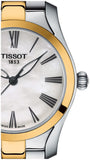 Tissot T Wave Quartz Mother of Pearl Dial Two Tone Steel Strap Watch for Women - T112.210.22.113.00