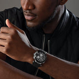 Tissot T Race Chronograph Anthracite Black Dial Black Silicone Strap Watch For Men - T115.417.27.061.00