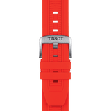 Tissot T Race Chronograph Black Dial Red Silicone Strap Watch For Men - T115.417.27.051.00