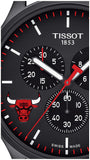 Tissot T Sport Chrono XL NBA Teams Special Chicago Bulls Edition Black Dial Black Leather Strap Watch for Men - T116.617.36.051.00