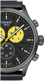 Tissot Chrono XL Tour De France Special Edition Black Dial Black Leather Strap Watch for Men - T116.617.36.051.11