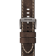 Tissot T Sport Chrono XL Green Dial Brown Leather Strap Watch For Men - T116.617.36.097.00