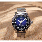 Tissot Seastar 1000 Powermatic 80 Blue Dial SIlver Mesh Bracelet Watch For Men - T120.407.11.041.02