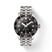 Tissot Seastar 1000 Powermatic 80 Black Dial Silver Steel Strap Watch For Men - T120.407.11.051.00