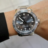 Jam Tangan Pria Tissot Seastar 1000 Powermatic 80 Dial Hitam Tali Baja Perak - T120.407.11.051.00