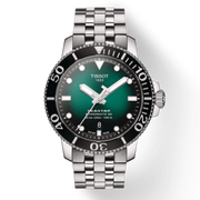 Tissot Seastar 1000 Powermatic 80 Green Dial Silver Steel Strap Watch For Men - T120.407.11.091.01