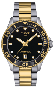 Tissot Seastar 1000 Black Dial Two Tone Steel Strap Watch For Men - T120.410.22.051.00