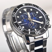 Tissot Seastar 1000 Chronograph Driver Blue Dial Silver Steel Strap Watch For Men - T120.417.11.041.01