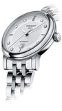 Tissot Carson Premium Automatic Lady Diamonds White Dial Silver Steel Strap Watch for Women - T122.207.11.036.00