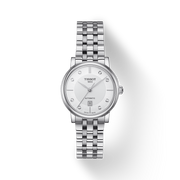 Tissot T Classic Carson Premium White Diamonds Dial Silver Steel Strap Watch for Women - T1222071103600